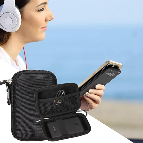 Aproca Black Hard Travel Storage Case, for miisso 6000mah Ultra Slim Built in Cables Power Bank Portable Charger......