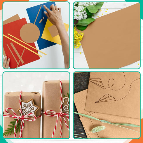 50 Sheets Brown Kraft Cardstock 5 x 7 Inch Thick Paper, Brown Smooth Card Stock Heavyweight Printer Paper for Invitations, Scrapbooks, Art, Crafts...