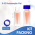 2ML Polypropylene Vials, 9mm Short Thread Vial with Micro Volume 300µL, Blue Screw Cap with Hole, WhitePTFE&Red Silicone Septa, for Ion Chromatogr...