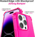 for iPhone 14 Pro Max Case Clear, Neon Bright Vibrant Color, Transparent Jelly Protective Silicone Phone Case Design for Women Girly Cute, Thin Sl...