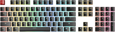 Glorious Aura V1 (Black) Pudding Keycaps - Double Shot PBT Translucent for Mechanical Keyboards, 104 Key Set, TKL, Compact Compatible, English (US...