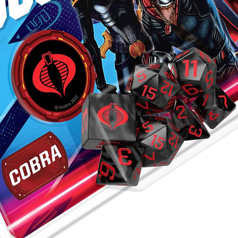 Renegade Game Studios G.I. Joe Roleplaying Game: Cobra Dice Set - 8 Piece (7 Dice, 1 d2 Coin), Renegade, RPG Accessory...