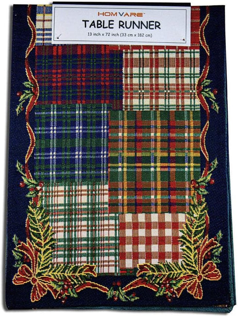 Homvare Christmas Table Setting Full Length Runner for Holiday Dinner, Friends & Family Gathering, Festivities, Cocktail Parties, Home Décor, Wove...
