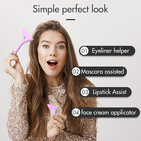 3Pcs Eyeliner Stencils Silicone Winged Tip Eyeliner Eyebrow Eyelash Pencil Stencil Reusable Eyeshadow Applicators Tool Eyeshadow Eyelash Eyeliner ...