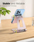 Nulaxy Dual Folding Cell Phone Stand, Fully Adjustable Foldable Desktop Phone Holder Cradle Dock Compatible with Phone 15 14 13 12 11 Pro Xs Xs Ma...