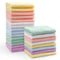 HOMEXCEL Baby Washcloths 24 Pack-Microfiber Coral Fleece Baby Bath Face Towel 7x9 Inch Extra Absorbent and Soft Burp Cloth and Wash Cloths for New...