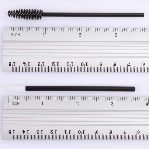 Tbestmax 200 Disposable Mascara Wand Spoolies and Lip Brushes, Lipstick Lipgloss Applicator for Eyebrow Eyelash Extension Makeup Kits Black...