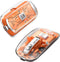 Transparent Wireless Mouse BT5.1/2.4G Bluetooth Mouse Rechargeable Mute Mouse for Mac,iPad,MacBook,Laptop,PC(Orange)...