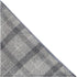 King & Priory Light Grey & Dark Grey Check Pocket Square, Tweed, Tartan, Plaid...