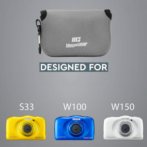 MegaGear Nikon Coolpix W100, S33 Ultra Light Neoprene Camera Case...