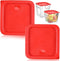 2 Pcs Lids for Square Commercial Food Storage Containers Polycarbonate Lids for 6 Qt and 8 Qt Food Storage Containers for Commercial Kitchen Dough...