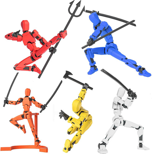 T13 Action Figure Set 3D Printed Multi-Jointed Movable T13 Lucky 13 Dummy 13 Nova 13 Robot 13 Action Figure (5 color)...