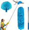 2 Pack Cobweb Duster with Extension Pole, Spider Web Brush & Ceiling Duster Kit for Cleaning, 100" Microfiber Feather Duster with Washable Head fo...