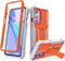 FITO OnePlus 9 Case, Dual Layer Shockproof Heavy Duty Case for OnePlus 9 Phone with Screen Protector, Built-in Kickstand (Orange)...