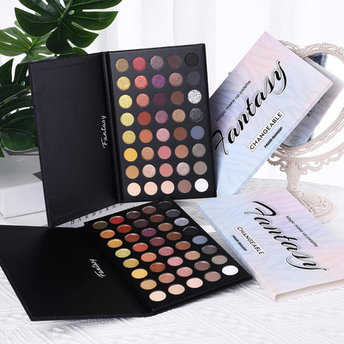 Professional Neutral Eyeshadow Makeup Palette, 40 Pigmented Matte Shimmer Warm Eye Shadows, Naked Nudes Rose Gold Smoky Brown Pressed Powder Palle...