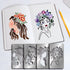 FINGERINSPIRE 4 Pcs Women Theme Metal Journal Stencil Metal Painting Template Stainless Steel Multifunctional Planner Metal Stencils Templates for...