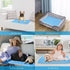 Dog Cooling Mat,Non-Toxic Cooling Pad & Easy Clean,Foldable Pet Cooling Mat,Portable Pet Cooling Mat for Outdoor, Materials Safe, Easy Carry (Blue...
