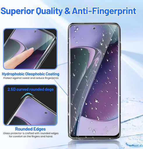 TQLGY 3 Pack Screen Protector for Motorola Moto G Stylus 5G 2023 with 3 Pack Camera Lens Protector, Ultra HD Tempered Glass, 9H Hardness, Anti-Scr...