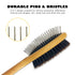 Dogs & Cats Double Sided Boar Bristle Pin Brush, Pets Hair Remover, Gently Cleaning Grooming Tool with Bamboo Handle, Remove Loose Hair, Fur, Unde...
