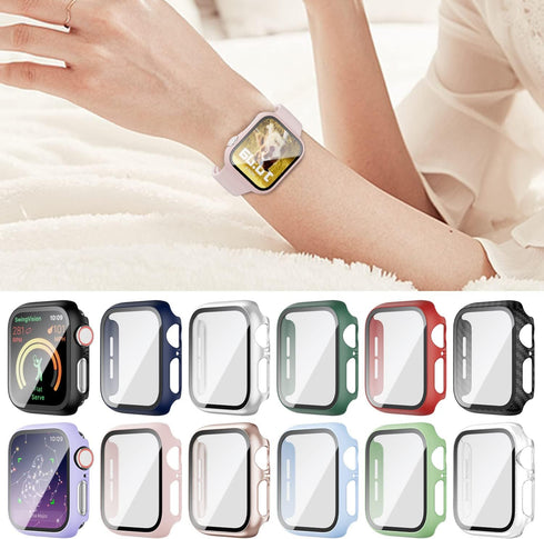 12 Pack Case for Apple Watch 38mm Series 3/2/1 with Tempered Glass Screen Protector, Haojavo Full Hard PC Ultra-Thin Scratch Resistant Bumper HD P...