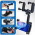 Large Rearview Mirror Phone Holder, The New car Mobile Phone Holder for Car 360°Rotatable and Retractable?Upgraded Four Corners Fixed Anti-Shake M...