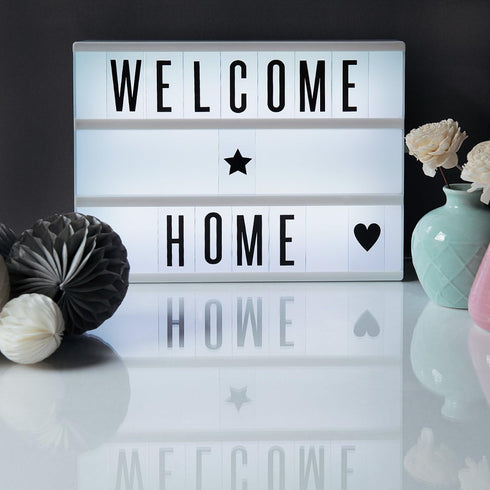 kwmobile Cinema Light Box Letters A4 Size - 105 Pieces Black Replacement Letters for Sign Letters Numbers and Symbols...