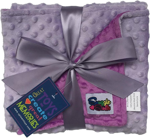 Reversible Unisex Children's Soft Baby Blanket Minky Dot (Lavender/Violet)...