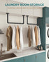 OROPY Industrial Pipe Clothes Rack 21.2” Set of 2, Heavy Duty Wall Mounted Black Iron Garment Bar, Multi-Purpose Clothing Hanging Rod for Laundry ...