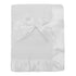 TL Care Fleece Blanket with Silk-Like Satin Trim, Soft, Warm & Cozy, White, 30" x 40" for Boys and Girls, Perfect for Baby Carrier, Stroller, Trav...