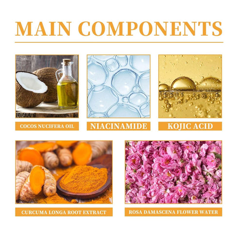 Turmeric Facial Cleanser, Turmeric Foaming Facial Cleanser + Tumeric ??y??lu??o??ic Acid Serum, Face Skincare Deep Cleaning Moisturizing for All S...