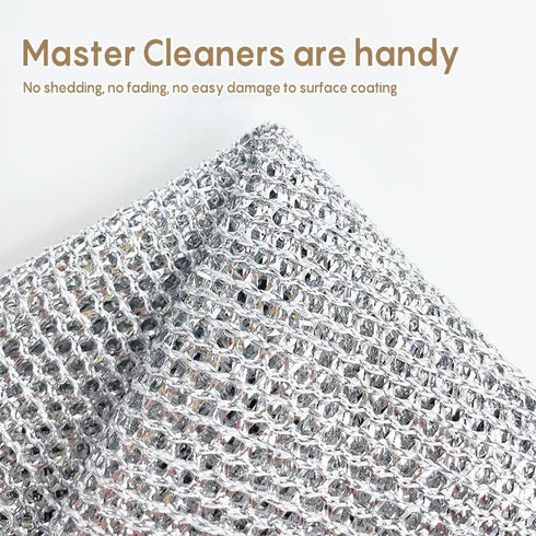 6 Pcs,12 Pcs Double Layer Multipurpose Non-Scratch Wire Dishcloth, Metal Dish Washing Cloths, Wire Cleaning Cloths for Kitchen, Double Stainless S...