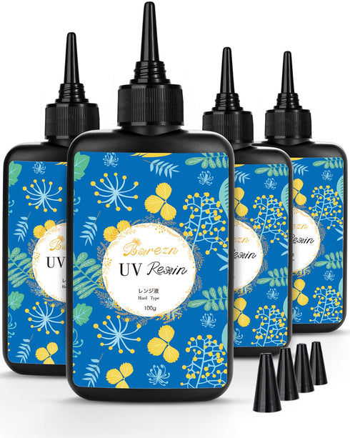 400g UV Resin Hard, Crystal Clear UV Cure Epoxy Resin Kit Premixed Resina UV Transparent Solar Activated Glue for Jewelry Making Fast Curing...