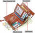 Lavemi Small Compact Women Wallet RFID Blocking Genuine Leather Bifold Purse with ID Windows(Brown)...