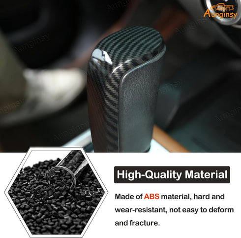 Car Shifter Gear Hand Brake Trim Cover Compatible with Toyota Tundra 2007-2021 Sequoia 2008-2020 Center Console Gear Shift Head Protection Cover A...