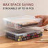 Vowcarol Storage Boxes for 5in x 8in Legal Pads, Washi Tape Organizer, A5 Paper Storage Bin, 5 x 8 Inches Index Card Box- 2 Pack...