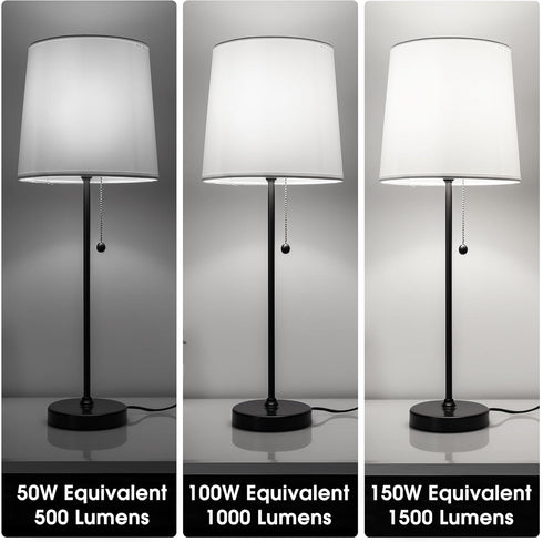 Briignite 3 Way LED Light Bulbs, 3 Way Light Bulbs 50 100 150W Equivalent Daylight 5000K A19 Light Bulbs E26 Base, Three Way Light Bulbs Indoor 3-...
