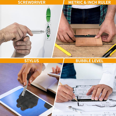 Pen Gifts for Men, Huhoo Cool Gadgets Tools Multi Tech Pen for Men, Personalized Gifts for Dad or Him, Funny Gift for Christmas, Father's Day, Val...