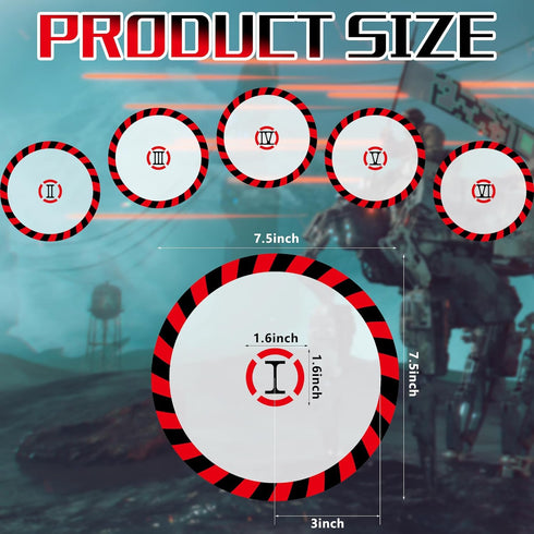 6 Pcs Objective Point Markers Round PVC Objective Marker Gaming Accessory, Miniature Not Included...