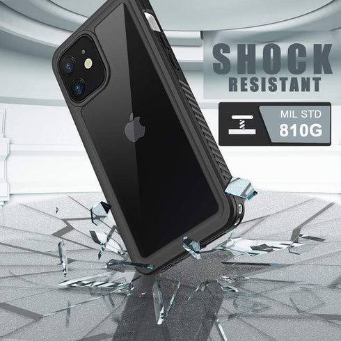 Diverbox for iPhone 12 Waterproof Case,Waterproof Shockproof Dustproof IP68 Full-Body Hard Case Built-in Screen Protector Underwater Outdoor Water...