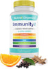 All-in-One Organic Immune Support Supplement 60 Vegan Capsules - Elderberry 500mg, Ashwagandha 500mg, 400mg Vitamin C and Zinc - Vitamin D3 - Immu...