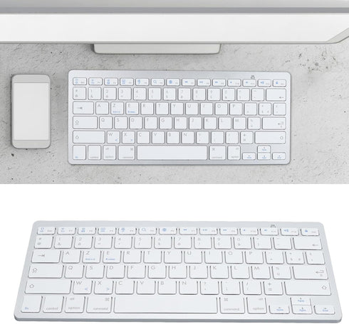 Zopsc Language Keyboard, Portable Compact Ultra Thin Bilingual Language Keyboard, Bluetooth Keyboard for iOS, for Android, for Windows, for SmartT...