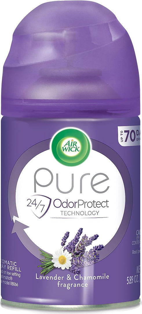 Air Wick Freshmatic Refill Automatic Spray, Lavender & Chamomile, 6.17oz, Air Freshener, Clear (6233877961)...