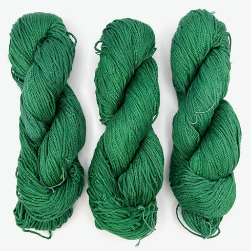 Hand Dyed Glossy Cotton Yarn Solid Colored | 4 Ply, DK Weight 100 Grams, 200 Yards Per Skein | Perfect for Weaving, Crafting, Crochet, Knitting (E...