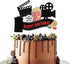 Movie Happy Birthday Cake Topper, Hollywood Oscar Theme Cake Decorations- Film Projector Party Decor - Popcorn Theater Birthday Party Cake Decorat...