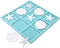 Sumind Tic Tac Toe Game Beach House Decor Wood Coastal Decor Board Game Beach House Present Multilayer Board for Home Beach Starfish Decor(Blue)...