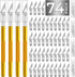 Exacto Knife Craft Knife Hobby Knife 74 Pack with 4 Upgrade Sharp Hobby Knives and 70 Spare Knife Blades for Art, Scrapbooking,Stencil (Gold)...