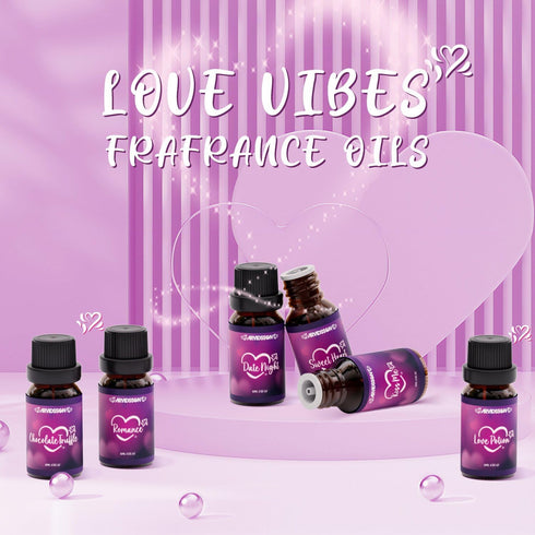 Love Fragrance Oil Gift Set, ARVIDSSON Romance Essential Oils for Candle Making, Romantic Scented Oil - Love Potion, Sweet Heart, Date Night and M...