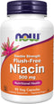 NOW Supplements, Niacin (Vitamin B-3) 500 mg, Flush-Free, Double Strength, Nutritional Health, 90 Veg Capsules...