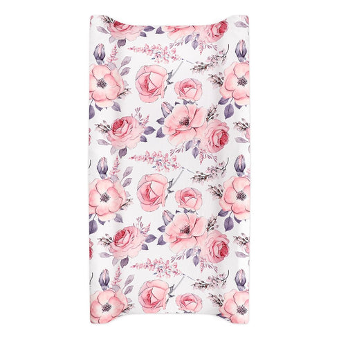 Changing Pad Cover, Baby Changing Table Cover, Diaper Changing Pad Sheet for Girls, Super Soft Breathable, Pink Floral...