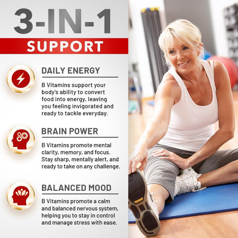 Divine Bounty Super B Complex Vitamins - All B Vitamins Including B12, B1, B2, B3, B5, B6, B7, B9, Folic Acid - Vitamin B Supplement - Support Hea...